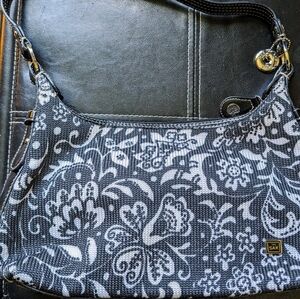 The Sak Floral Print Knit and Leather Purse - Nice Condition